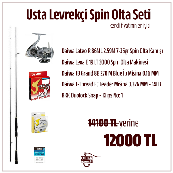 Usta Levrekçi Spin Olta Takımı