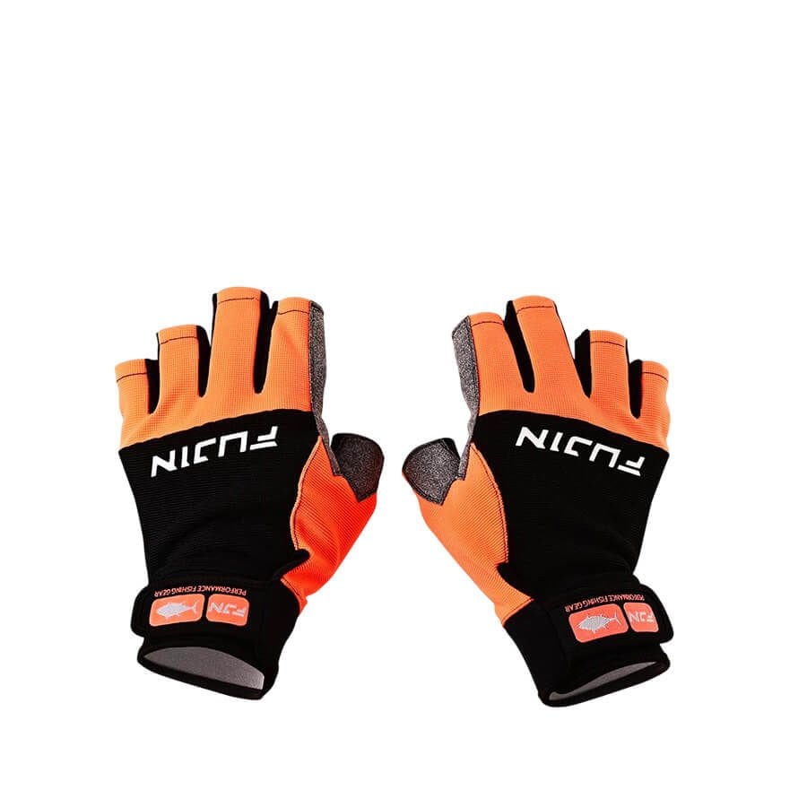 Fujin Pro Angler S24 Big Game Gloves Orange Spin Eldiveni