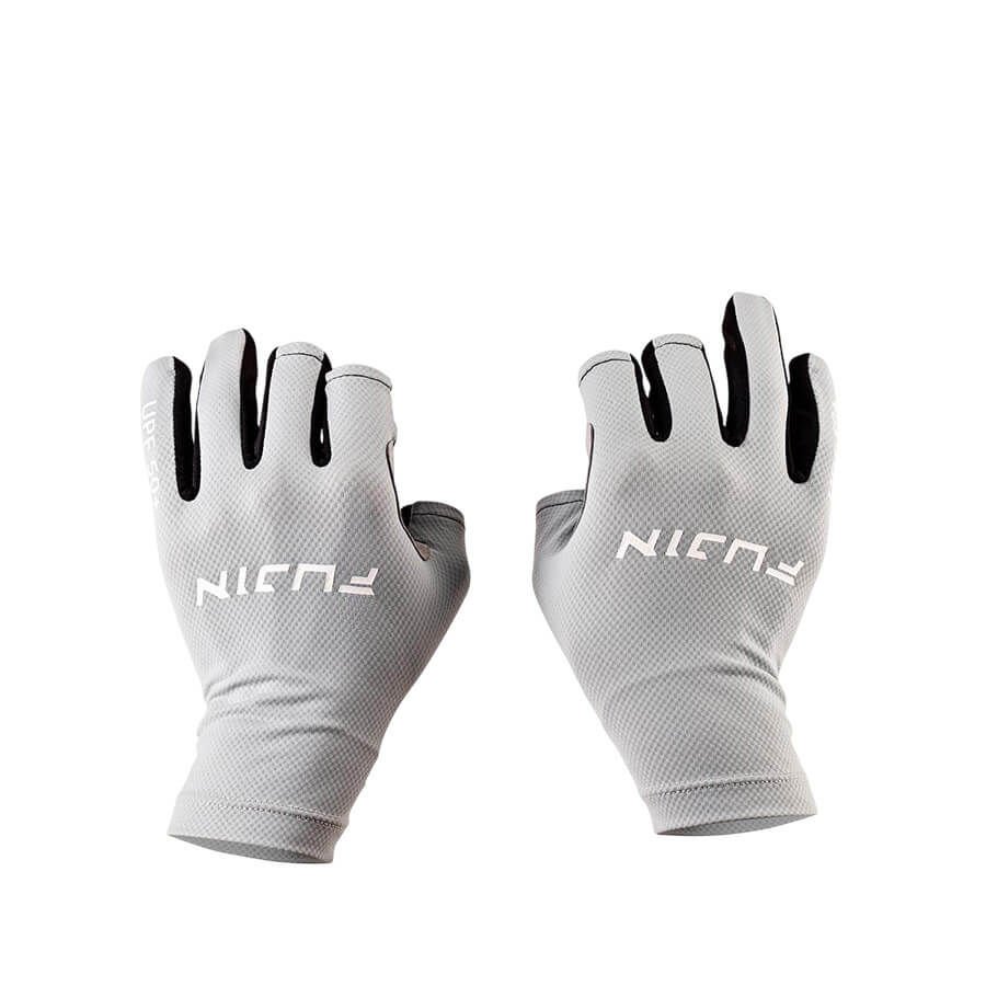 Fujin Pro Angler S24 Summer Gloves Grey Spin Eldiveni