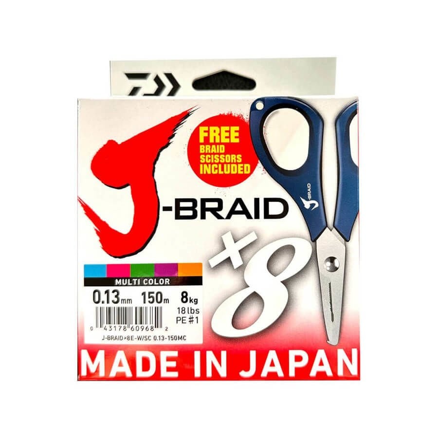 Daiwa JBraid 8B Multi Color 150m İp Misina (Makas Hediyeli)