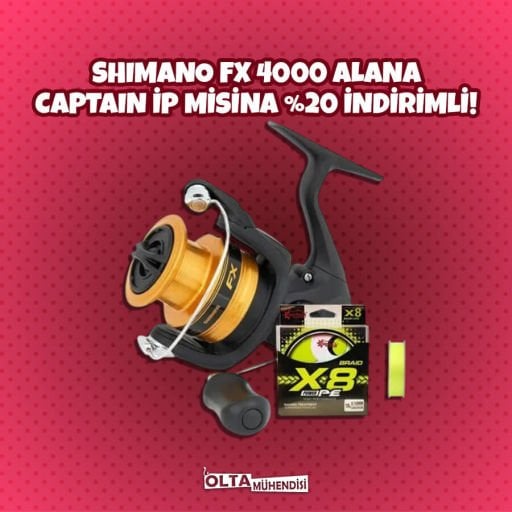 Shimano FX 4000 alana Captain İp %20 indirimli!